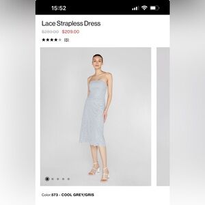 Club Monaco Lace Strapless Dress size 6